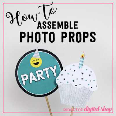 How to Assemble Printable Photo Booth Props