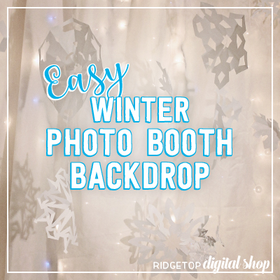 Easy Winter Photo Booth Backdrop