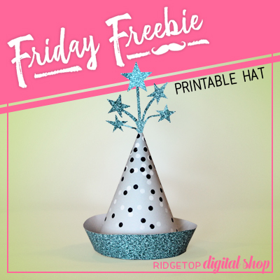 Friday Freebie: Turquoise Party Hat