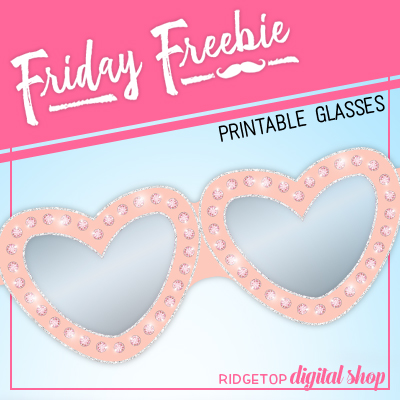 Celebrate Love Free Printable Glasses