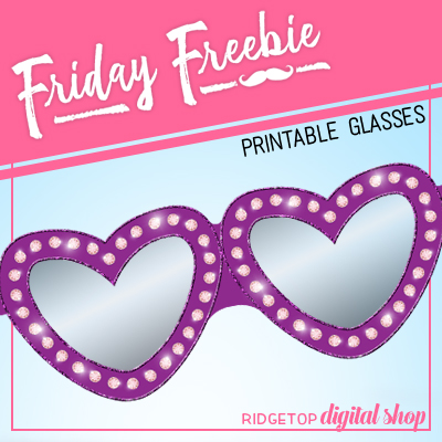 Valentine Glasses Free Printable