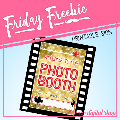 Friday Freebie: Movie Night Photo Booth Sign