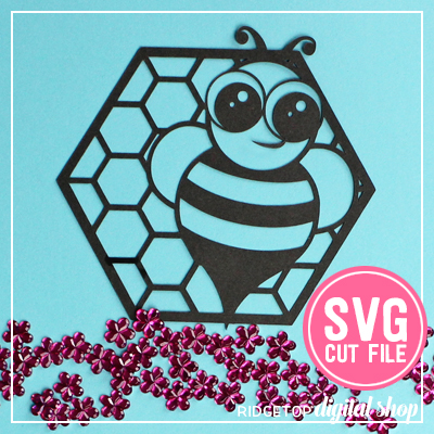 Bee Cupcake Topper SVG