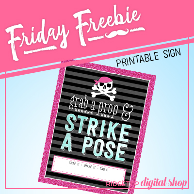 Friday Freebie: Lady Pirate Photo Booth Sign