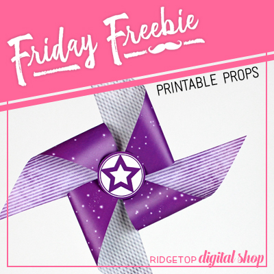 Purple Bachelorette Free Printable Pinwheel