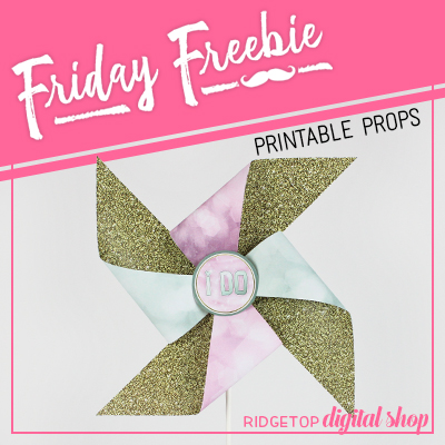 Friday Freebie: Dusty Pink and Sage Wedding Pinwheel