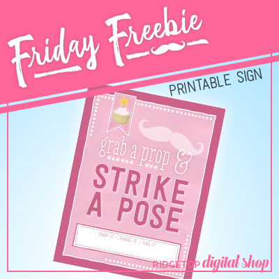 Friday Freebie: Pink Birthday Photo Booth Sign