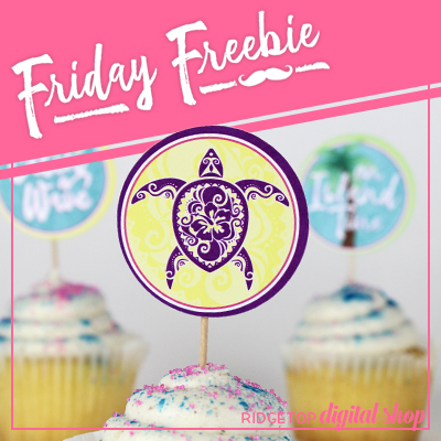 Friday Freebie: Tropical Cupcake Toppers