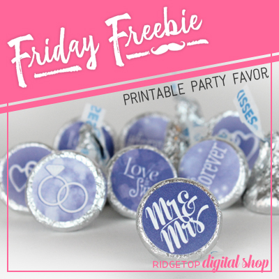 Victorian Lilac Wedding Candy Stickers Free Printable
