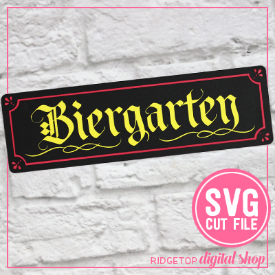 Biergarten Sign SVG