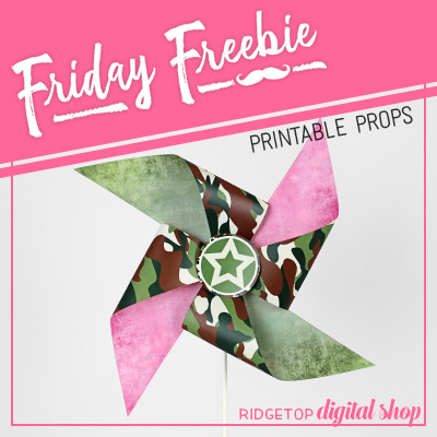 Friday Freebie: Camo Pinwheel