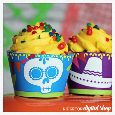 Snapshot – Mini Cupcake Wrapper – Dia de los Muertos