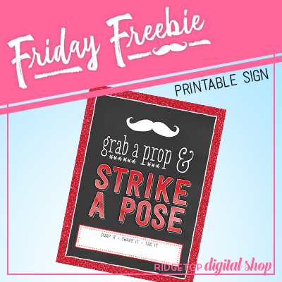 Friday Freebie: Red Photo Booth Sign