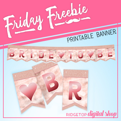 Bride to Be Free Printable Banner