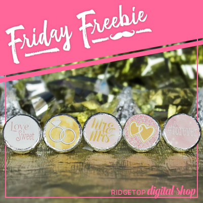 Rose Gold Candy Stickers Free Printable