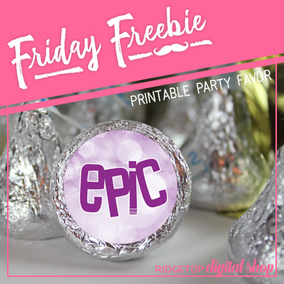 Friday Freebie: Purple Birthday Candy Stickers