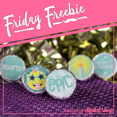 Turquoise Candy Stickers Free Printable