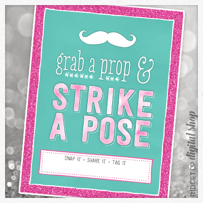 Photo Booth Sign Free Printable – Turquoise & Pink