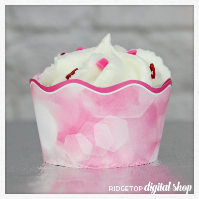 Pink Cupcake Wrapper Printable