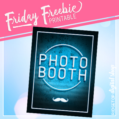 Neon Photo Booth Sign Free Printable