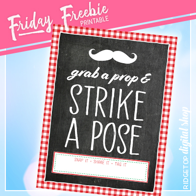 Pizza Party Photo Booth Sign Free Printable