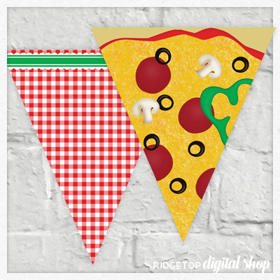 Pizza Party Banner Free Printable