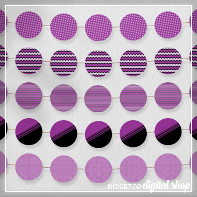 Purple Party Circles Free Printable