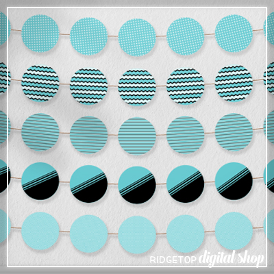 Aqua Party Circles Free Printable