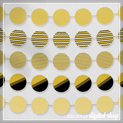 Gold Party Circles Free Printable