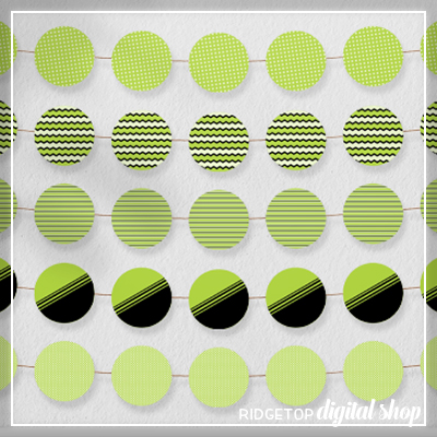 Lime Party Circles Free Printable
