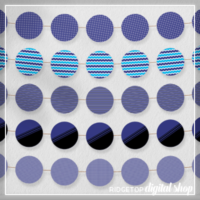 Navy Party Circles Free Printable