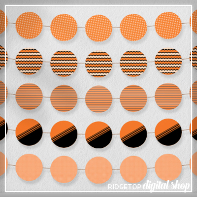 Orange Party Circles Free Printable