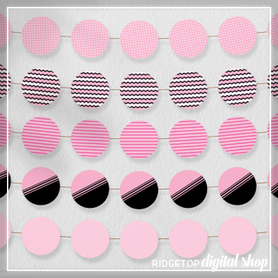 Soft Pink Party Circles Free Printable