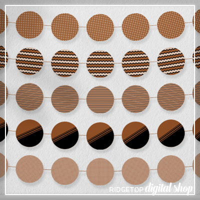 Brown Party Circles Free Printable