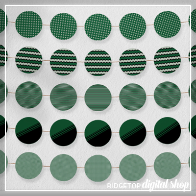 Forest Green Party Circles Free Printable