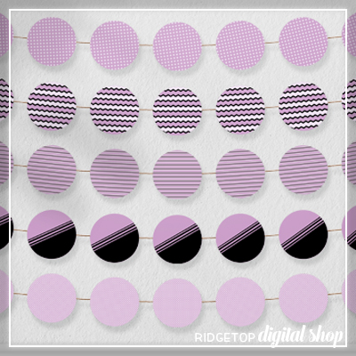 Lavender Party Circles Free Printable