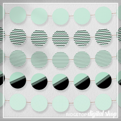 Mint Party Circles Free Printable