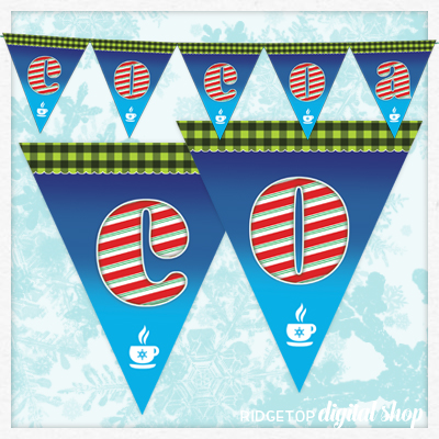 Hot Cocoa Pennant Banner Free Printable