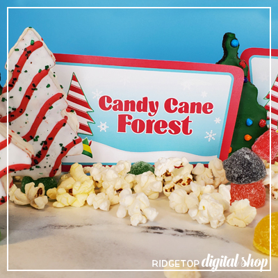 Elf Candy Cane Forest Printable Signs