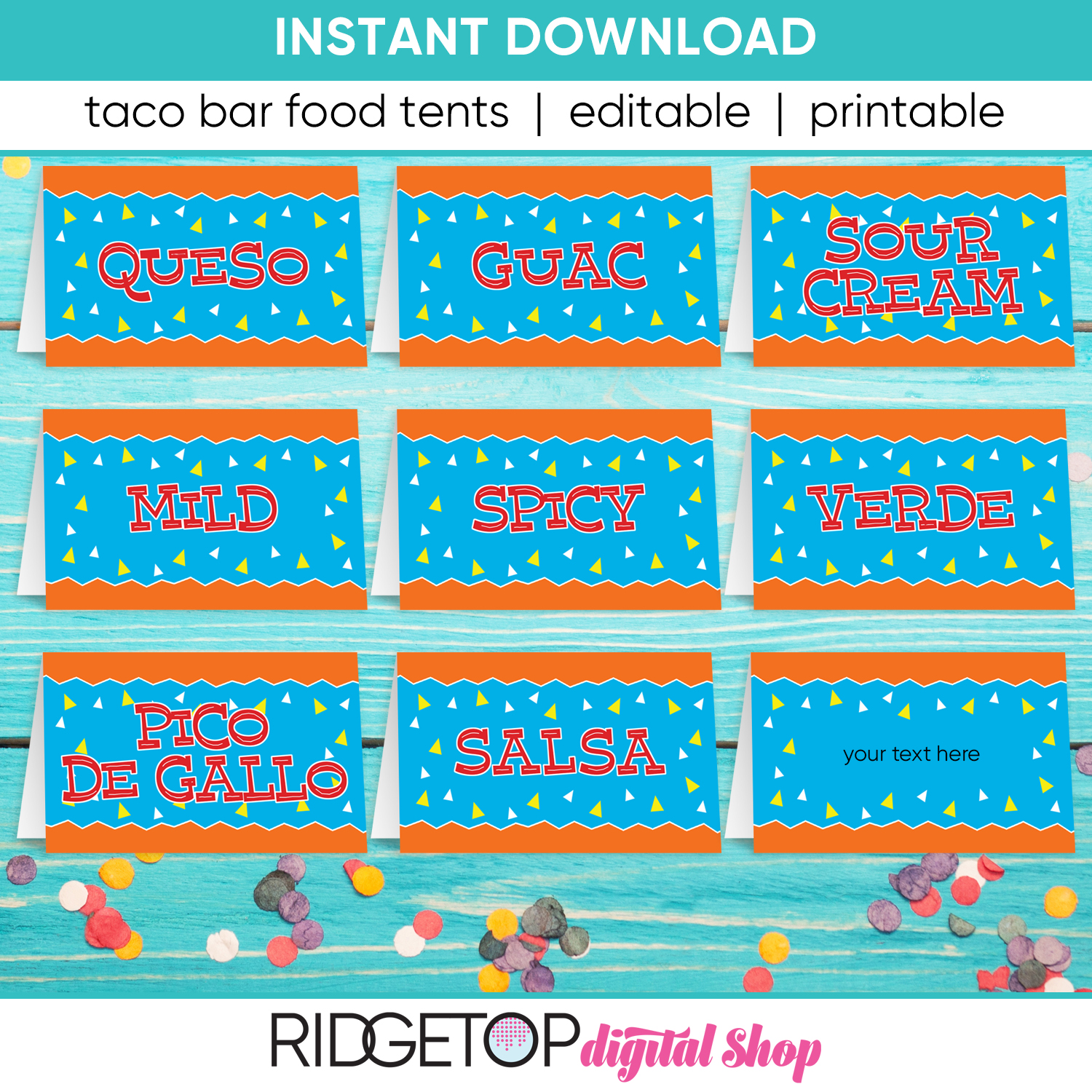 Free Printable Taco Bar Labels Printable Templates