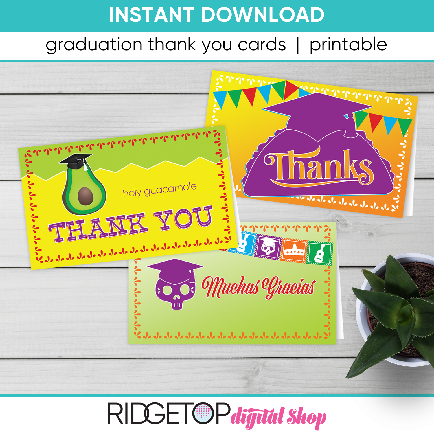 Taco Bout Graduation Thank You Cards – printable