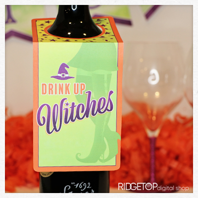 Halloween Wine Tag Free Printable