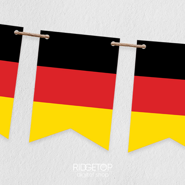 Printable German Flag Pennants