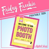 Photo Booth Sign - Pink & Yellow