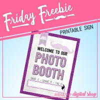 Photo Booth Sign - Purple